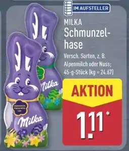 Aldi Nord Milka Schmunzelhase Angebot