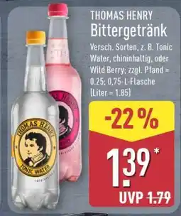 Aldi Nord THOMAS HENRY Bittergetränk Angebot