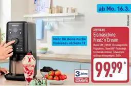 Aldi Nord AMBIANO Eismaschine Freez’n’Cream Angebot