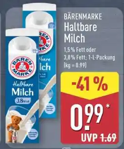 Aldi Nord BÄRENMARKE Haltbare Milch Angebot