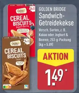Aldi Nord GOLDEN BRIDGE Sandwich-Getreidekekse Angebot