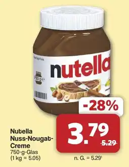 Famila Nord West Nutella Nuss-Nougat- Creme Angebot