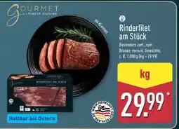 Aldi Nord Rinderfilet am Stück Angebot