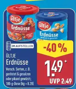 Aldi Nord ÜLTJE Erdnüsse Angebot