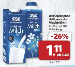 Famila Nord West Weihenstephan Haltbare oder Frische Milch Angebot