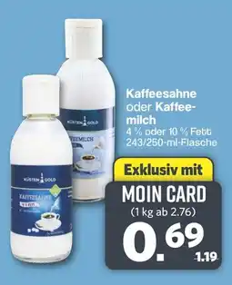 Famila Nord West KÜSTEN GOLD Kaffeesahne oder Kaffeemilch Angebot