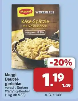 Famila Nord West Maggi Beutelgerichte Angebot