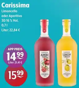 Getränke Hoffmann Carissima Limoncello oder Aperitivo Angebot