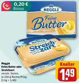 REWE Meggle Feine Butter oder Streichzart Angebot