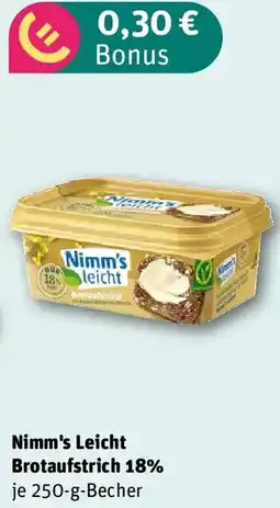 REWE Nimm's Leicht Brotaufstrich 18% Angebot