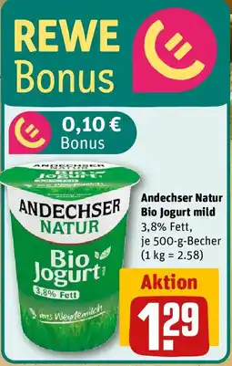 REWE Andechser Natur Bio Jogurt mild Angebot
