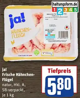 REWE ja! Frische Hähnchen Flügel Angebot