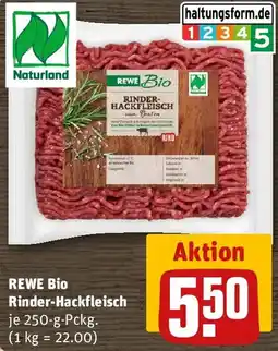 REWE REWE Bio Rinder-Hackfleisch Angebot