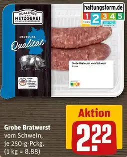 REWE Grobe Bratwurst Angebot