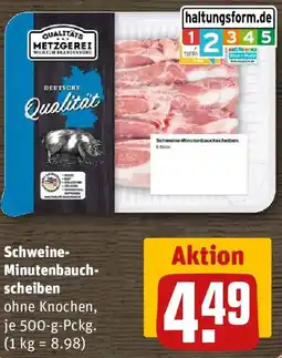 REWE Schweine Minutenbauchscheiben Angebot