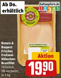 REWE Nature & Respect Frisches Freiland Hähnchen Brustfilet Angebot