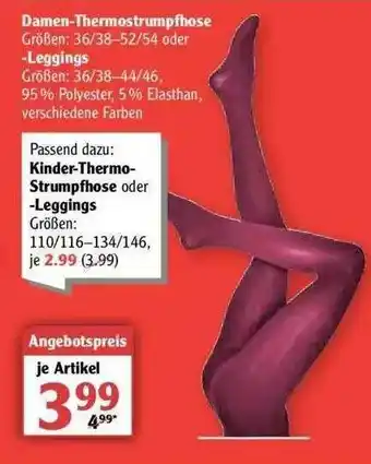 Globus Damen-thermostrumpfhose Oder -leggings Angebot