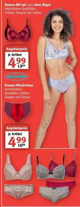 Globus Damen-bh Mit Oder Ohne Bügel Oder Naturana Damen-miederhose Angebot