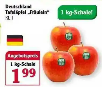 Globus Deutschland Tafeläpfel „fräulein” Angebot