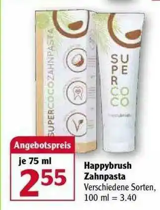 Globus Happybrush Zahnpasta Angebot