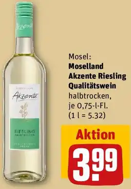 REWE Moselland Akzente Riesling Qualitätswein Angebot