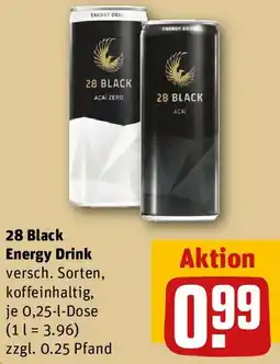 REWE 28 Black Energy Drink Angebot