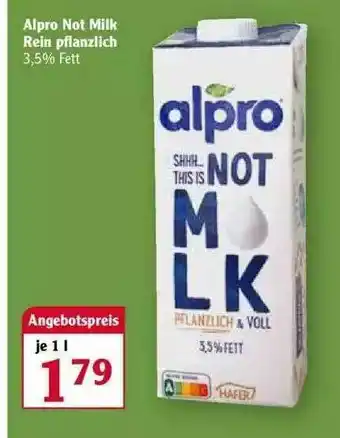 Globus Alpro Not Milk Rein Pflanzlich Angebot