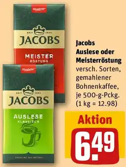 REWE Jacobs Auslese oder Meisterröstung Angebot
