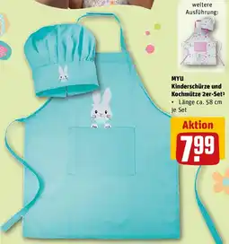 REWE MYU Kinderschürze und Kochmütze 2er-Set Angebot