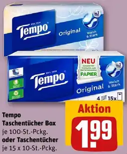 REWE Tempo Taschentücher Box Angebot