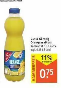 Marktkauf Gut & Günstig Orangensaft Angebot