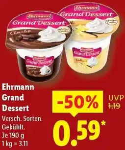 Lidl Ehrmann Grand Dessert Angebot
