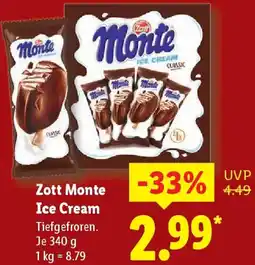 Lidl Zott Monte Ice Cream Angebot