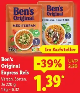 Lidl Ben's Original Express Reis Angebot