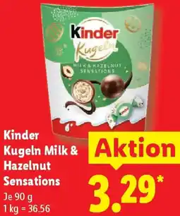 Lidl Kinder Kugeln Milk & Hazelnut Sensations Angebot