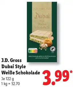 Lidl J.D. Gross Dubai Style Weiße Schokolade Angebot