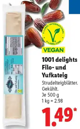 Lidl 1001 delights Filo- und Yufkateig Angebot