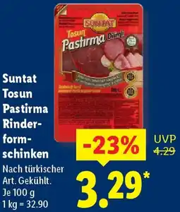 Lidl Suntat Tosun Pastirma Rinderformschinken Angebot