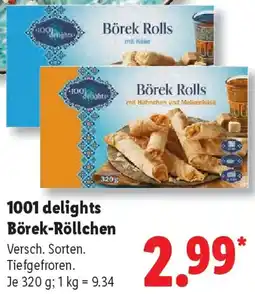 Lidl 1001 delights Börek-Röllchen Angebot