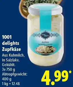 Lidl 1001 delights Zupfkäse Angebot