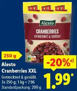 Lidl Alesto Cranberries XXL Angebot