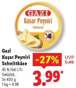 Lidl Gazi Kaşar Peyniri Schnittkäse Angebot