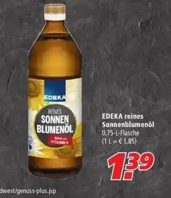 Marktkauf Edeka Reines Sonnenblumenöl Angebot