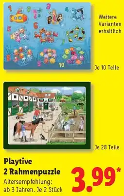 Lidl Playtive 2 Rahmenpuzzle Angebot
