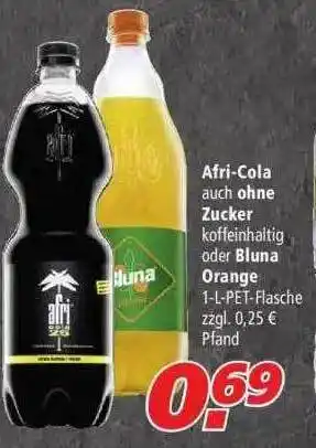 Marktkauf Afri-cola Auch Ohne Zucker Oder Bluna Orange Angebot