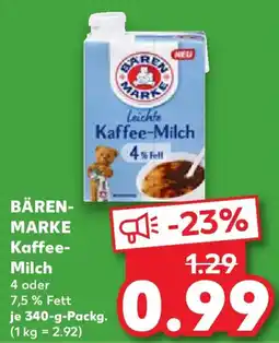 Kaufland BÄREN- MARKE Kaffee- Milch Angebot