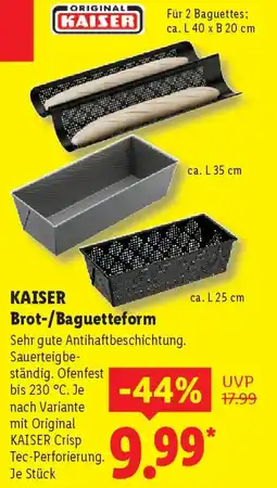 Lidl KAISER Brot-/Baguetteform Angebot
