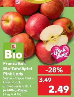 Kaufland Franz./ital. Bio-Tafeläpfel Pink Lady Angebot