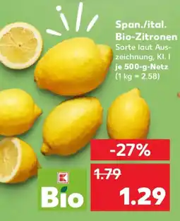 Kaufland Span./ital. Bio-Zitronen Angebot