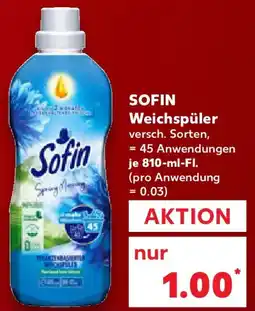 Kaufland SOFIN Weichspüler Angebot